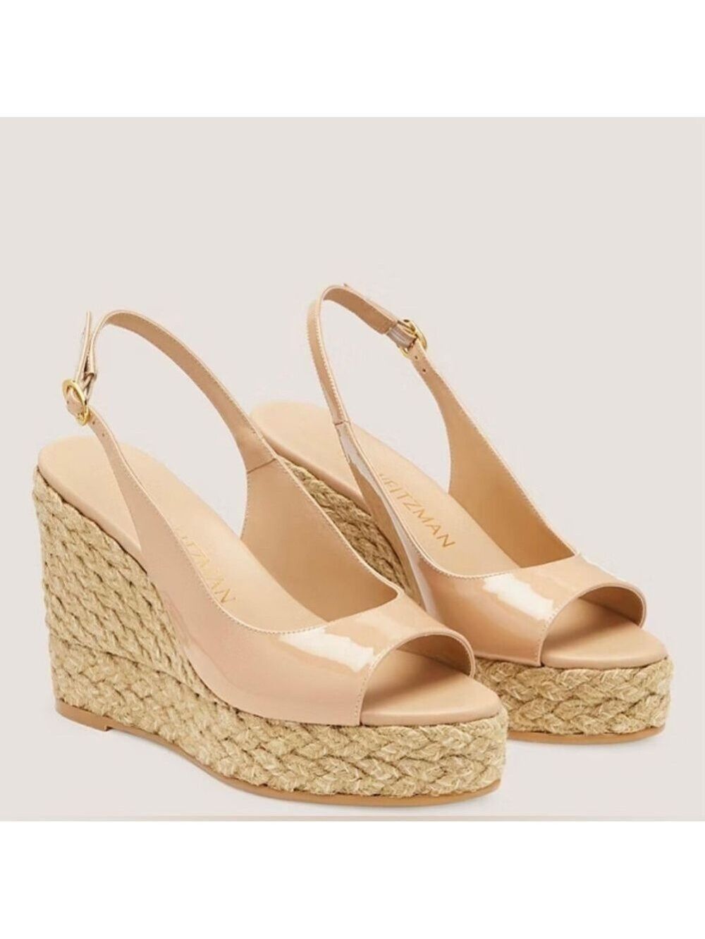 Stuart Weitzman Island Peep Toe Espadrille Wedge Platform Sandals - NWT